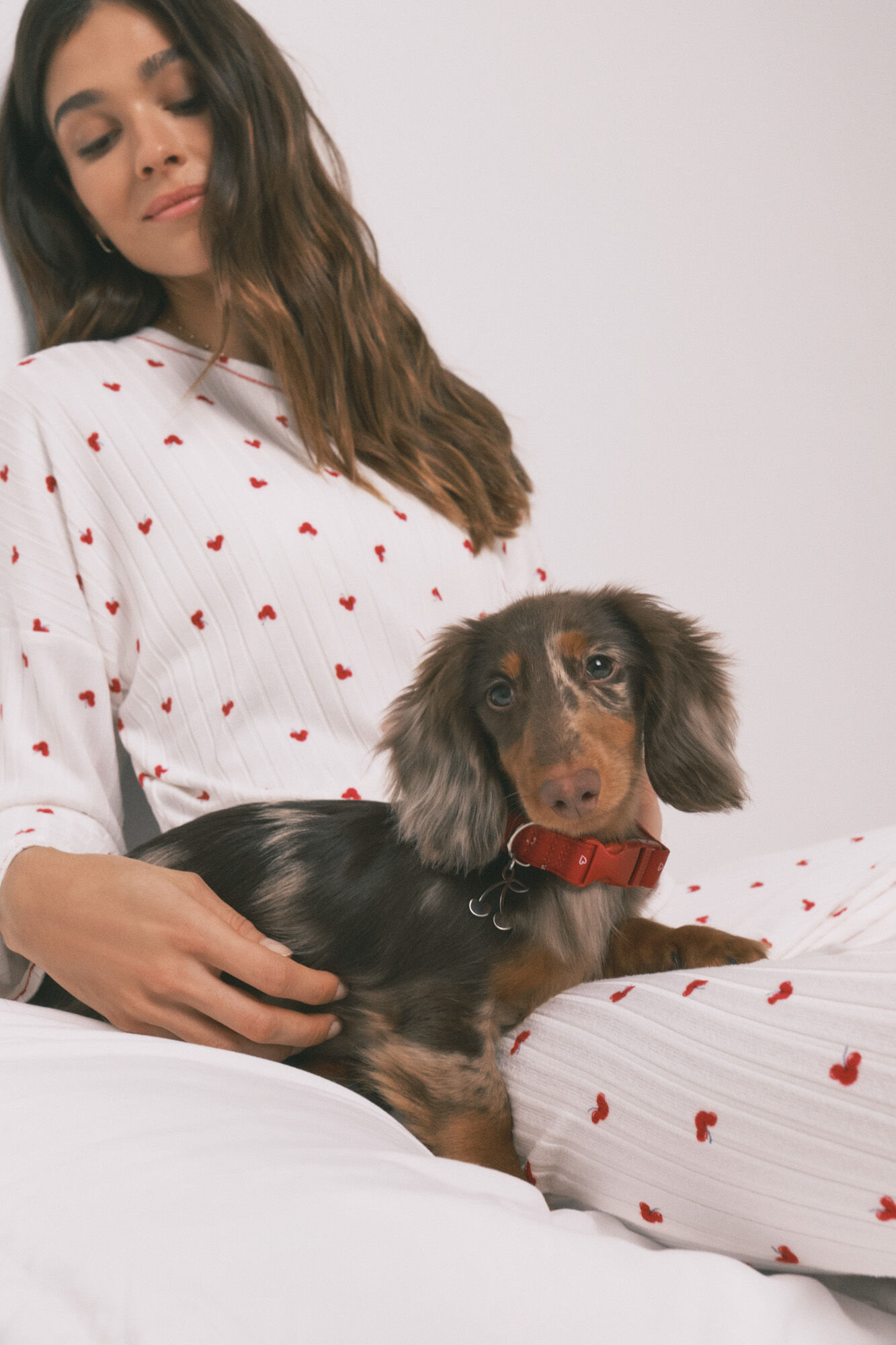 Women'secret Red cherry pendant dog collar