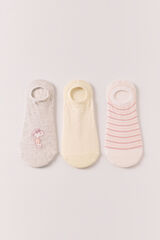 Women'secret Printed 3-pack Peanuts no-show socks printed