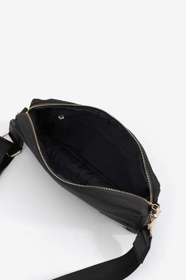 Womensecret Nylon crossbody bag black