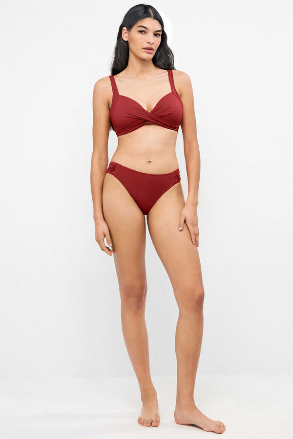 Gisela Klassisches Bikini-Top mit Wickel-Effekt Rot