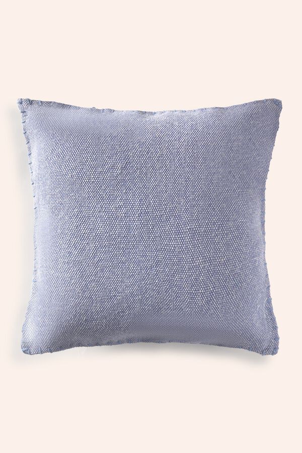 Calma House Funda coj&iacute;n de algod&oacute;n de 60x60 azul