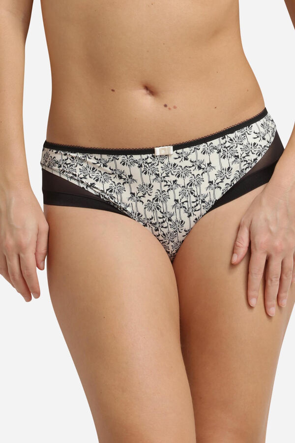 DIM Microfibre and mesh classic panty white