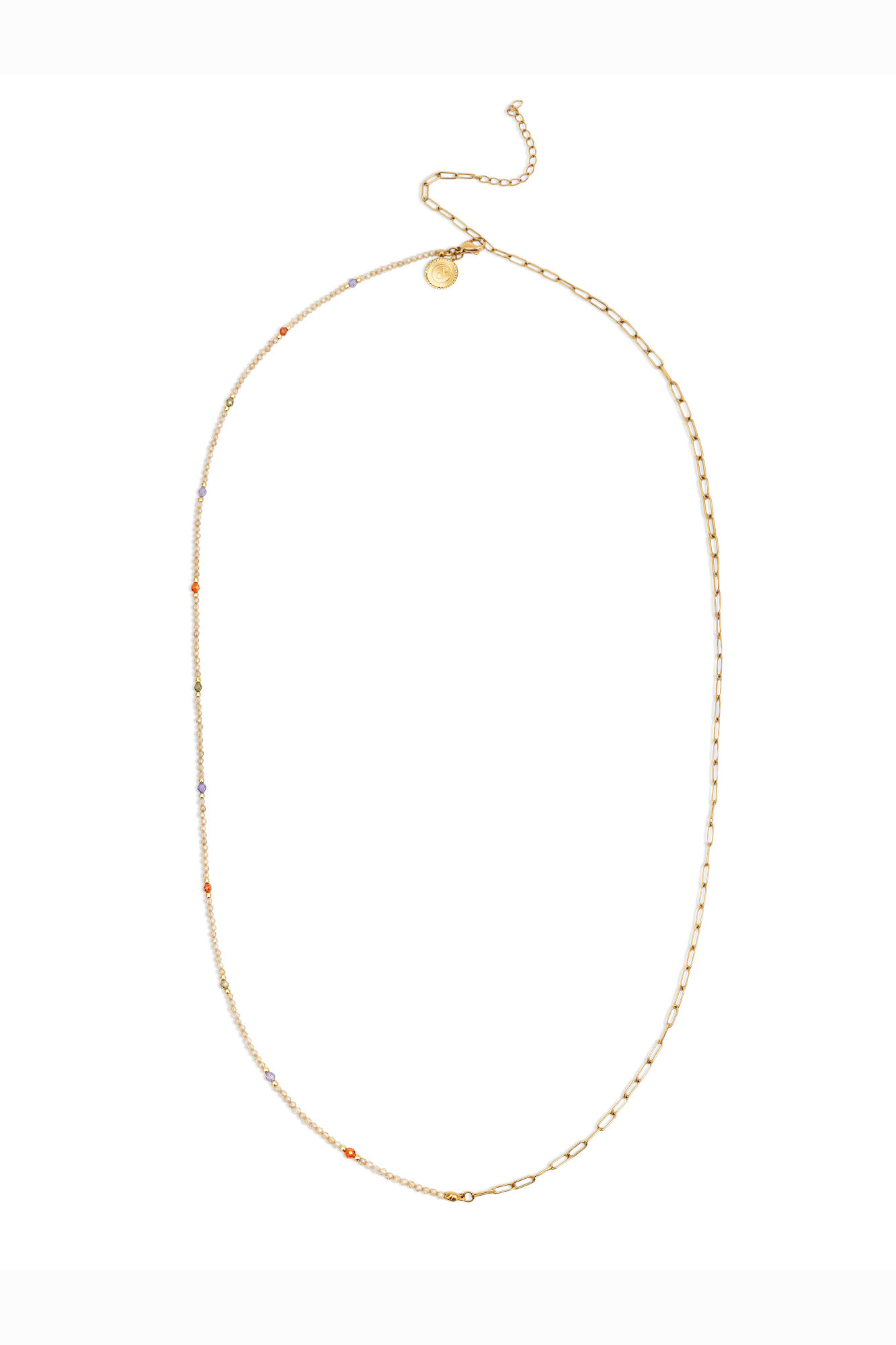 Singularu Glam 90cm Halskette aus vergoldetem Stahl