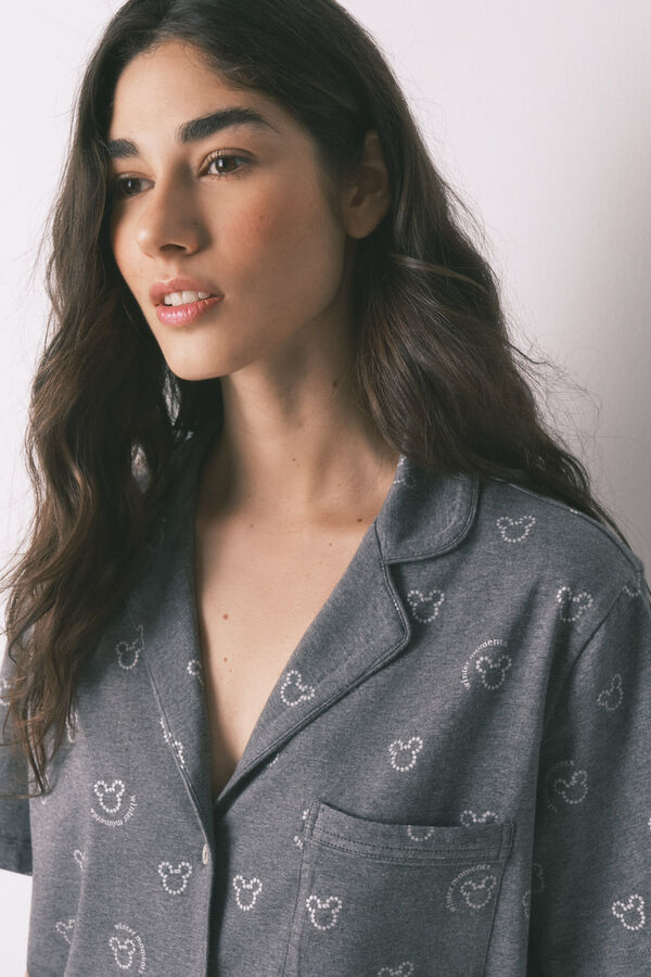 Women'secret Classic long pyjamas 100% cotton grey Mickey grey