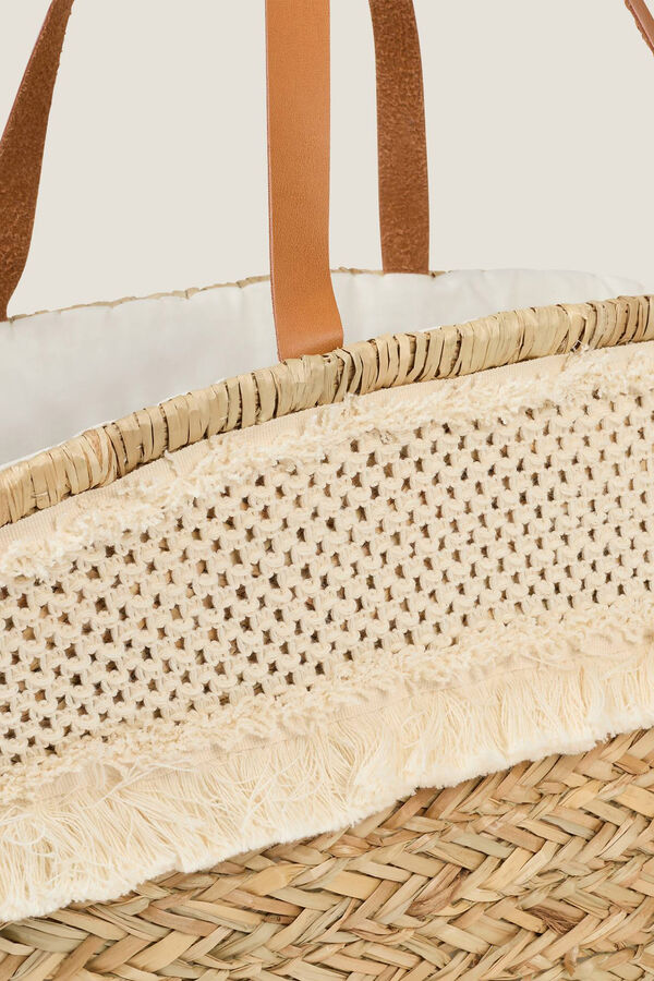Womensecret Capazo Playa Crochet beige