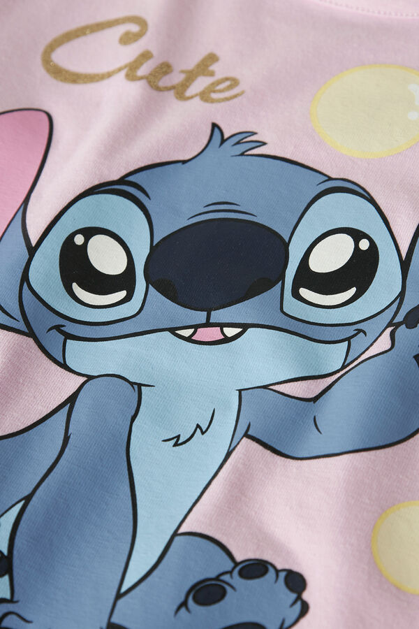 Name it Stitch girl's short sleeve T-shirt pink