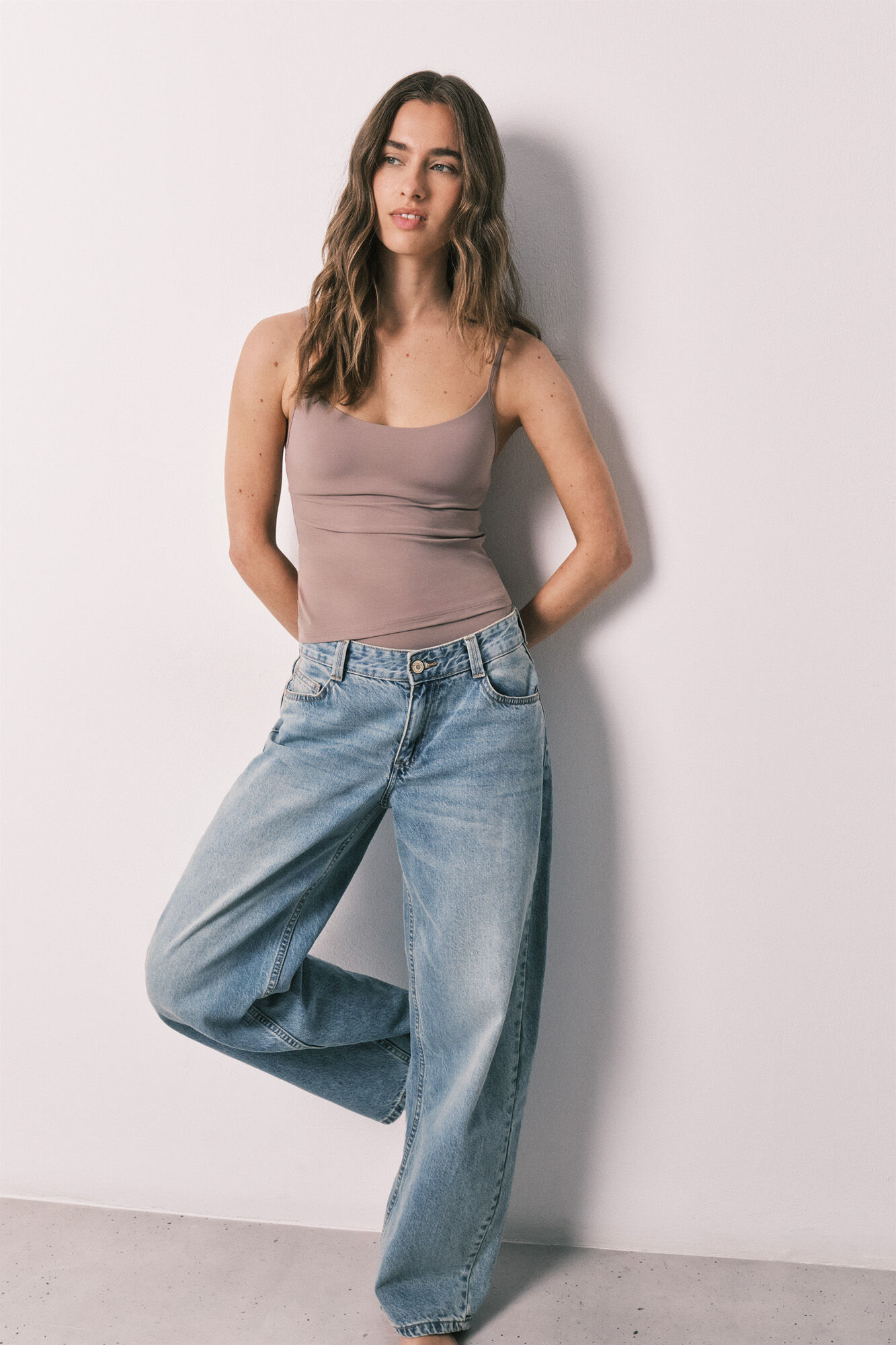 Women'secret Camiseta copa fija interior marr&oacute;n