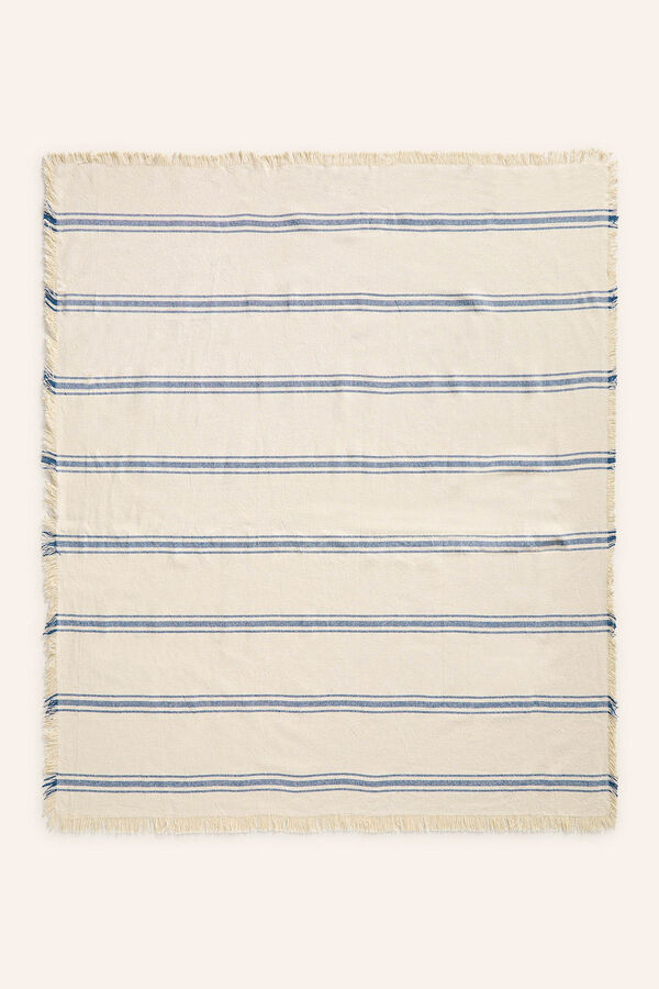 Womensecret Bari blue woven stripe tablecloth blue