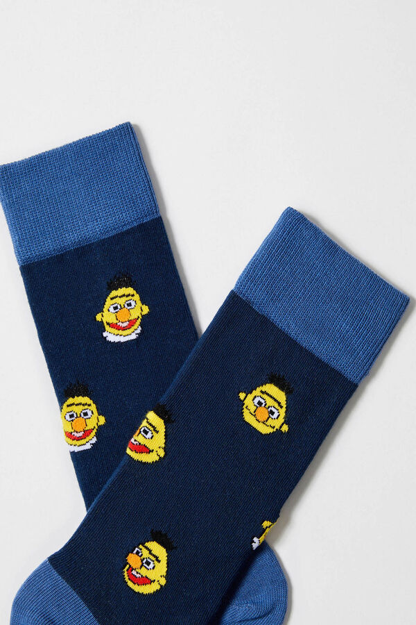 Besocks Calcetines altos Besocks de algodón orgánico color azul azul