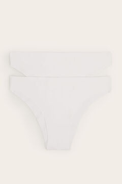 Womensecret 2 cotton brazilian panties pack white