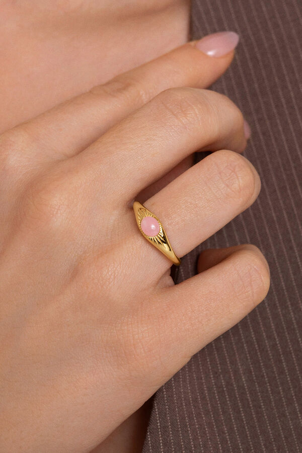 Womensecret Olivia Rose Quartz gold-plated silver ring rávasalt mintás