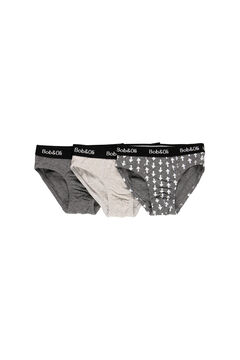 Womensecret Pack of 3 boy's underpants - organic Grau
