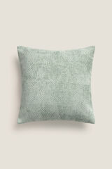 Textura Funda coj&iacute;n chenilla fantas&iacute;a kaki