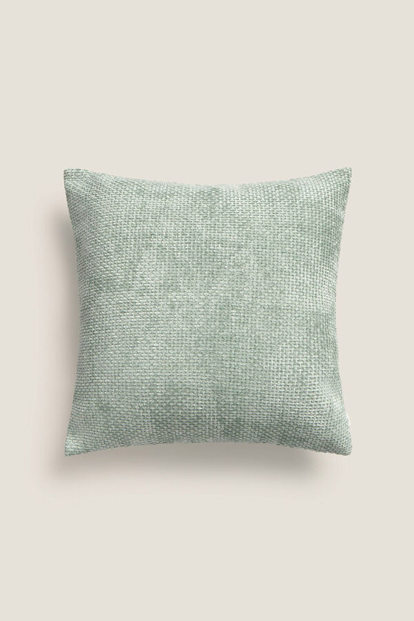 Textura Funda coj&iacute;n chenilla fantas&iacute;a kaki