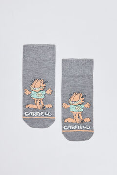 Womensecret Grey Garfield cotton short socks grey