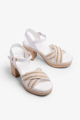 Popa Jute Melia wedge heel white