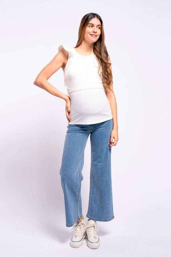 Womensecret Umstands-Jeans Culotte Blau