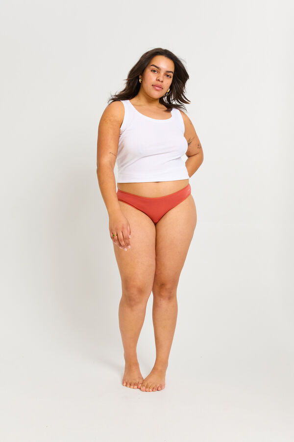 Modibodi Basic menstrual panty high leg heavy flow Braon