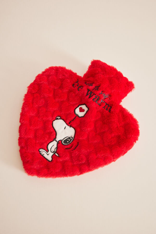 Womensecret Termofor Snoopy u obliku srca s dlačicama Crvena
