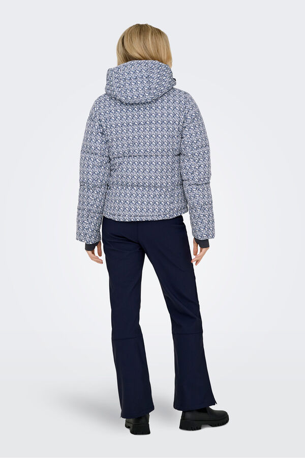 Only Play Chaqueta de esquí acolchada técnica estampada para mujer blanco