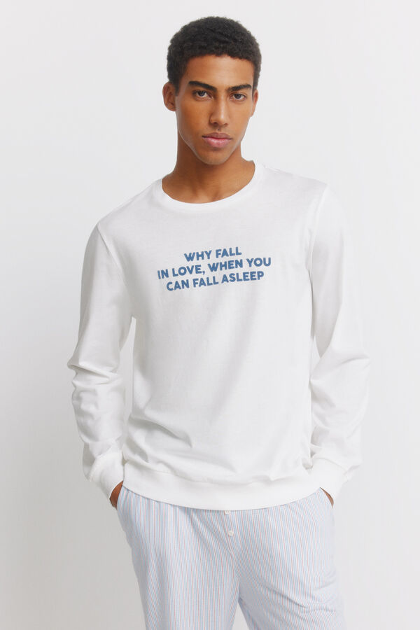 Women'secret Cotton message pyjamas beige