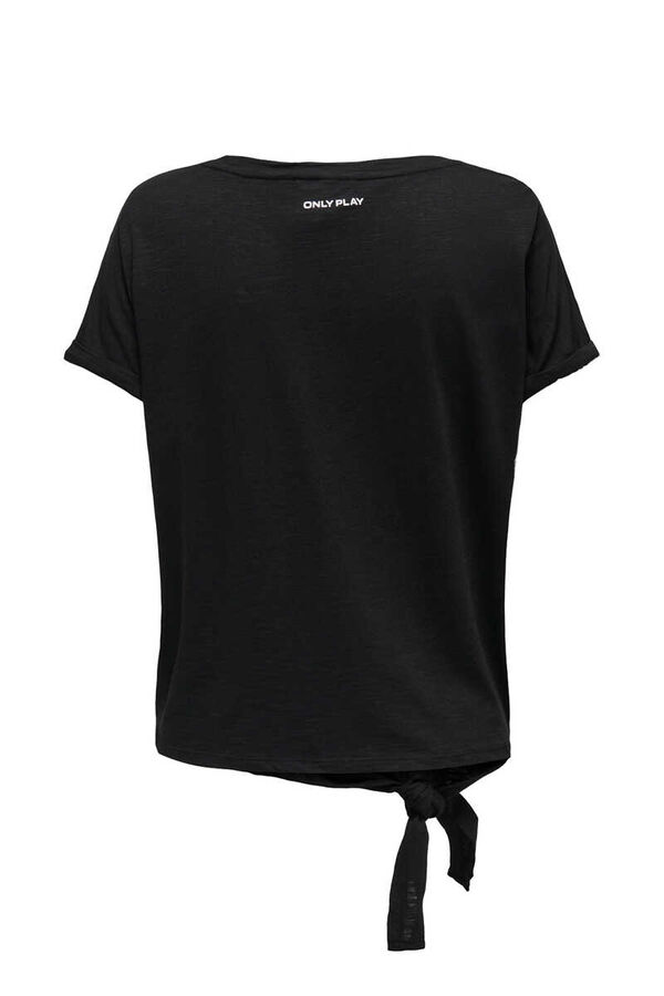 Womensecret Side-tie T-shirt noir