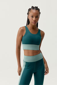 Born Living Yoga Sport-BH Top Maiko Iceberg Green/Deep Green