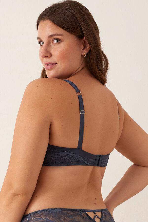 Promise Sujetador triangular con relleno sin aro azul