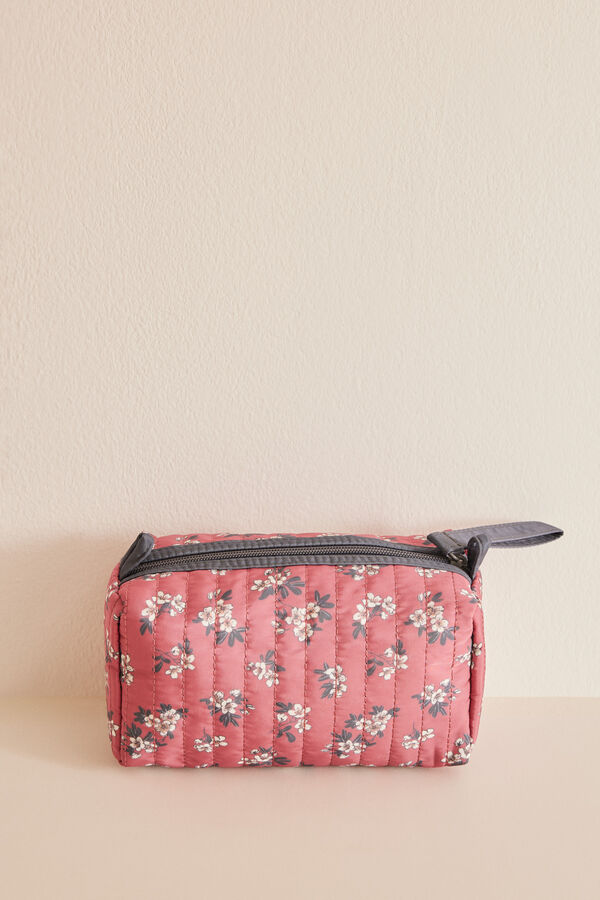 Womensecret Ružičasta toaletna torbica u obliku etuija s cvjetnim uzorkom Ružičasta