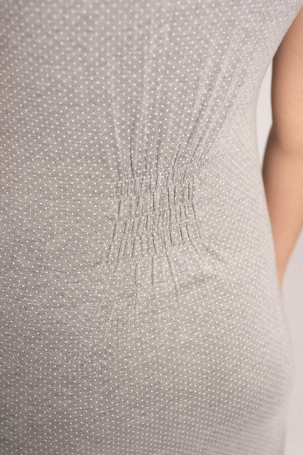 Womensecret Kurzärmeliges Still-Nachthemd mit Tupfen Grau