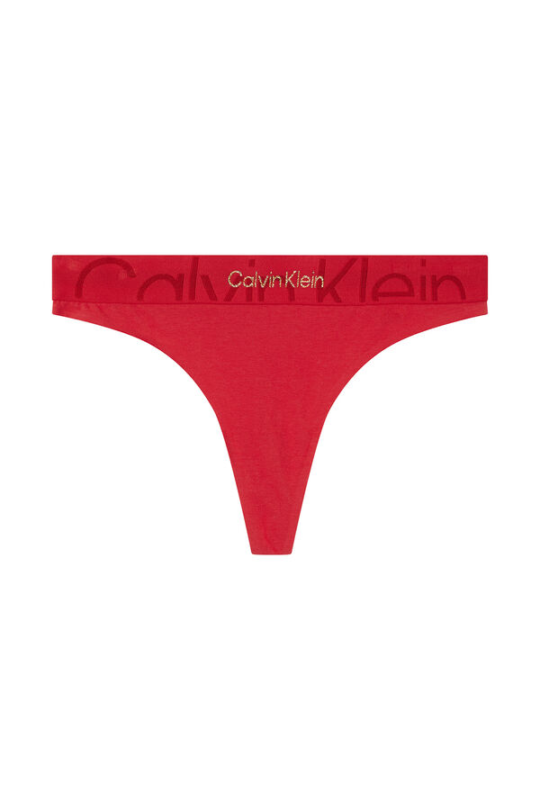 Calvin Klein Tanga con emobossed icon logo de Calvin Klein. rojo