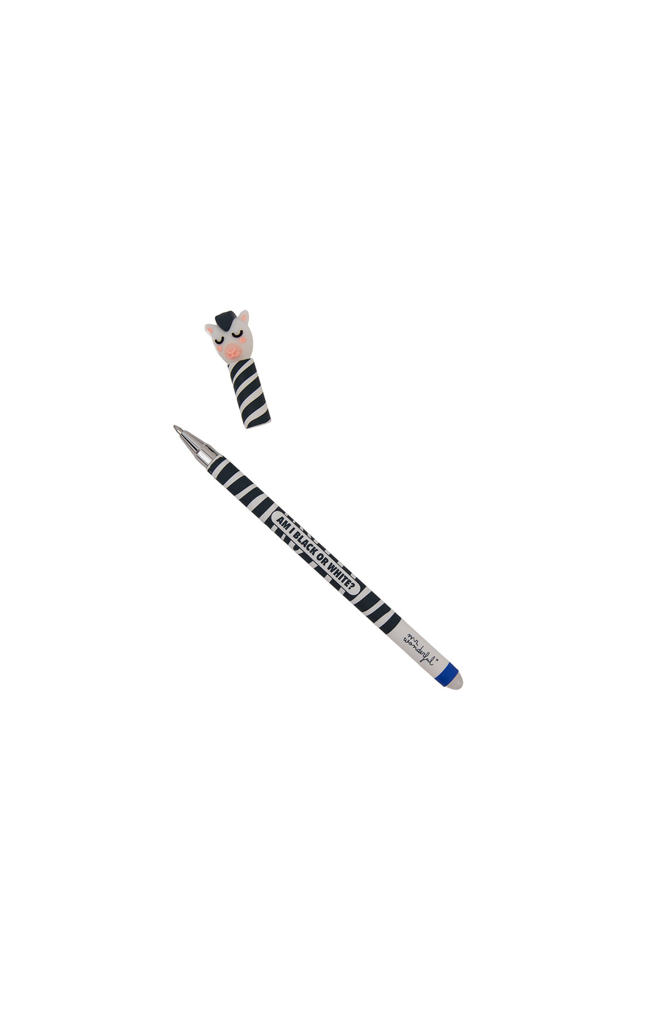 Mr. Wonderful Caneta apag&aacute;vel Bo-Bo Zebra - Sou preto ou branco?