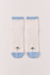 Women'secret Embroidered umbrella short socks blue