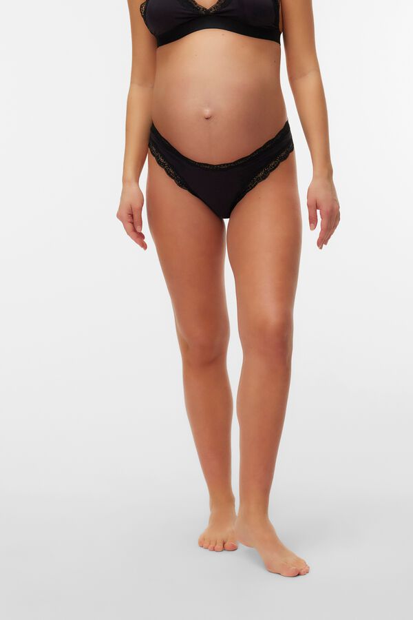 Mamalicious Tanga de encaje maternity negro