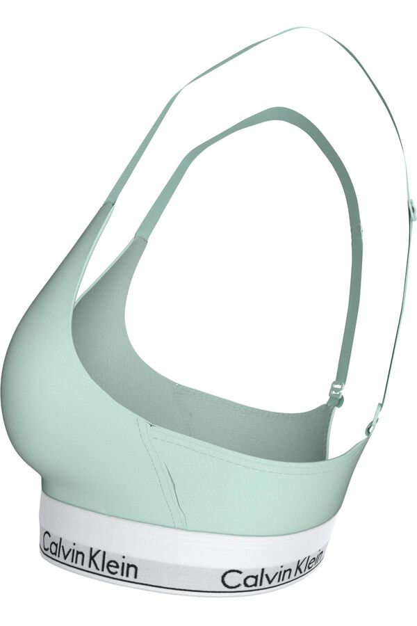 Calvin Klein Logo bralette bra beige