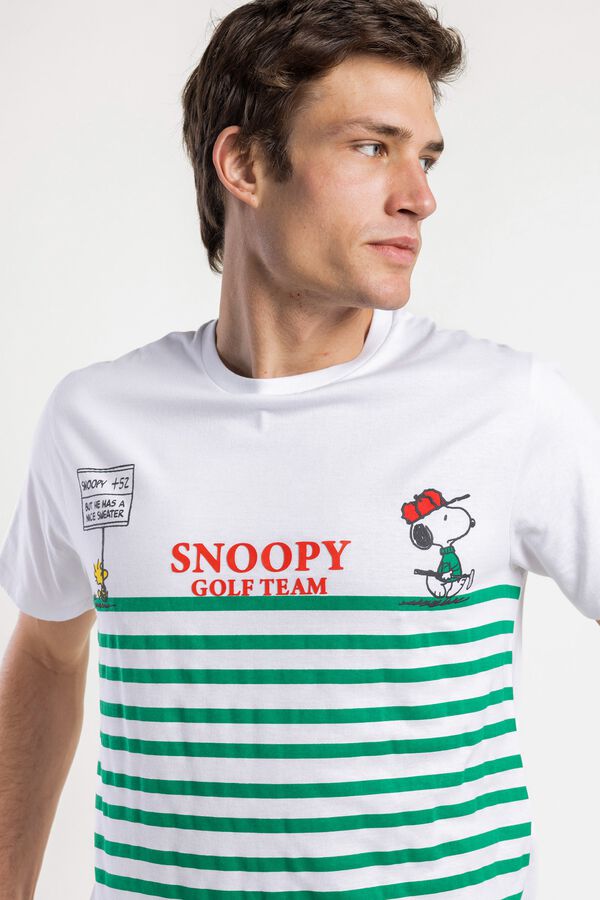 Admas Striped Snoopy golf short pyjamas green