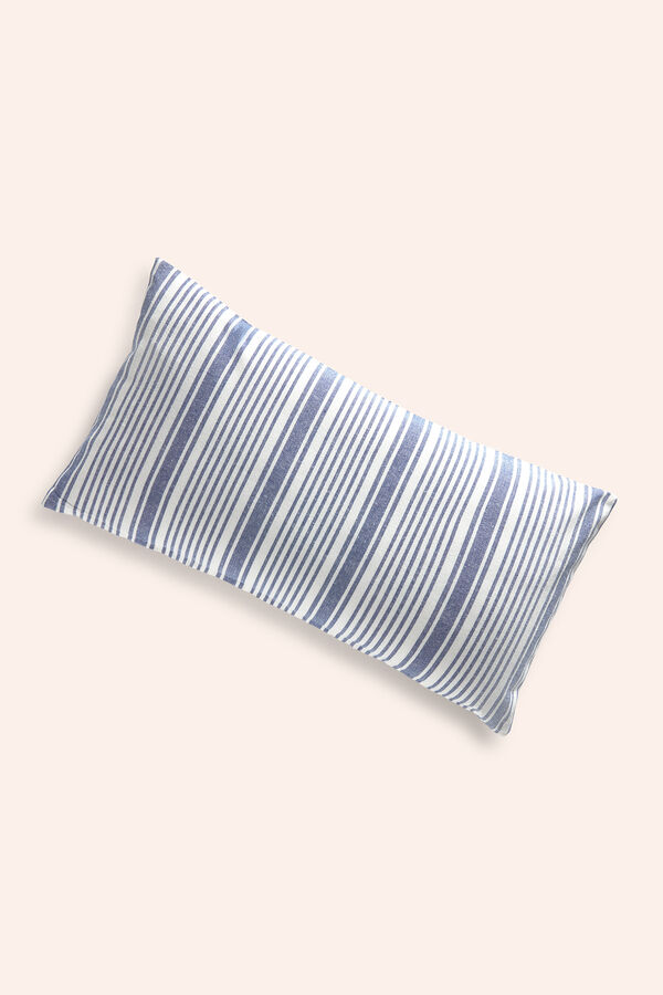 Calma House Haiti blau Streifen Kissenbezug Blau