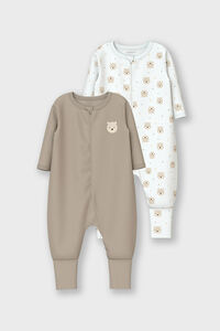 Name it Set aus zwei neutralen Babypyjamas