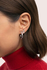 Singularu Pendiente Suelto Luna Spark Plata gris