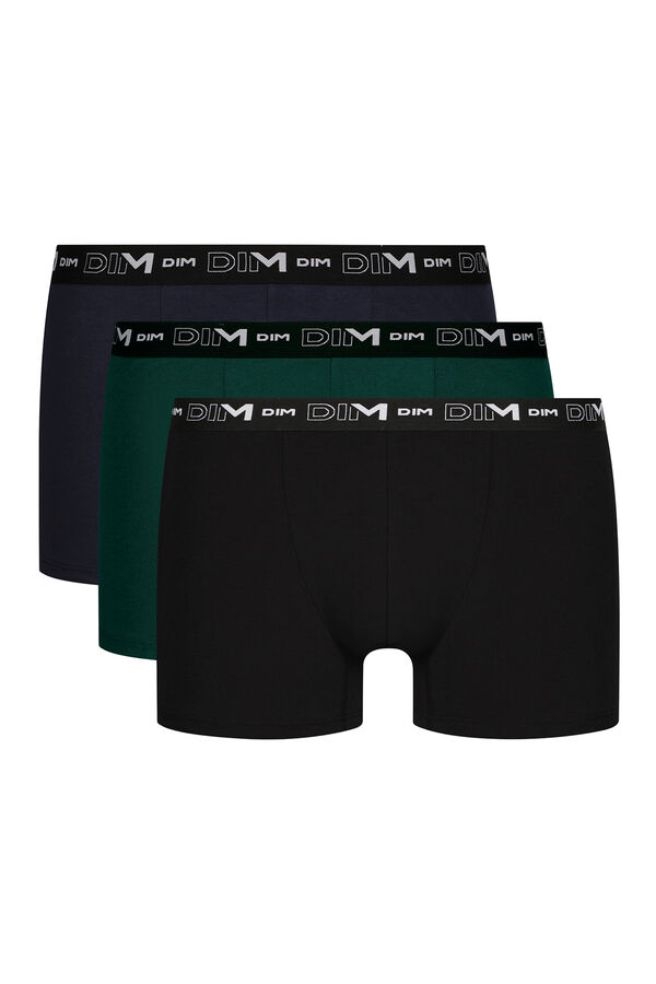 DIM Pacote com 3 boxers de algod&atilde;o estampado