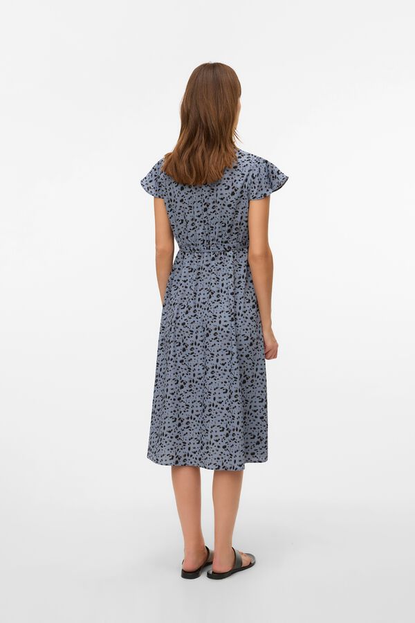 Mamalicious Maternity and breastfeeding midi dress blue