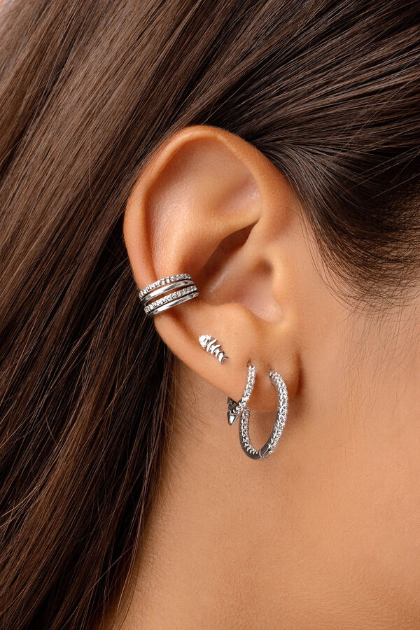 Womensecret Single Rolling Spark Earrings gris