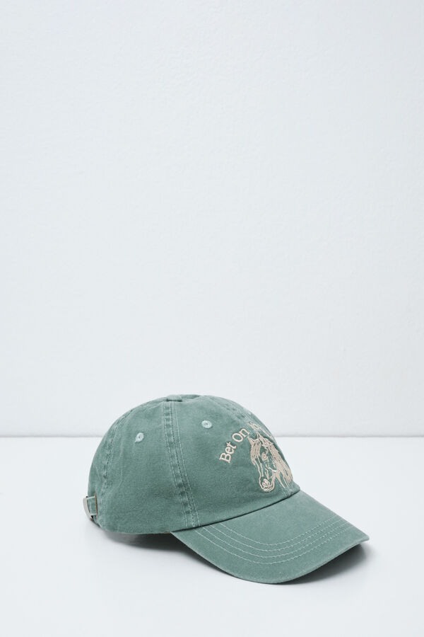 Women'secret Green cotton horse cap green