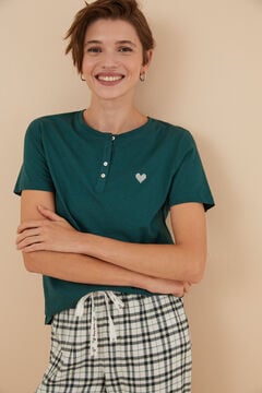 Womensecret Shirt 100 % Baumwolle Grün Grün