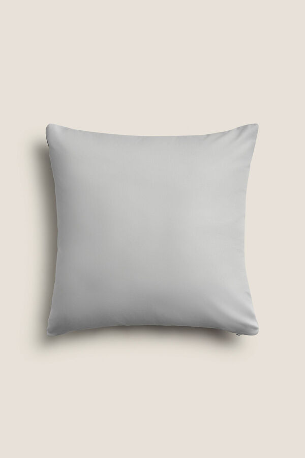 Womensecret Two-tone percale cotton cushion cover gris
