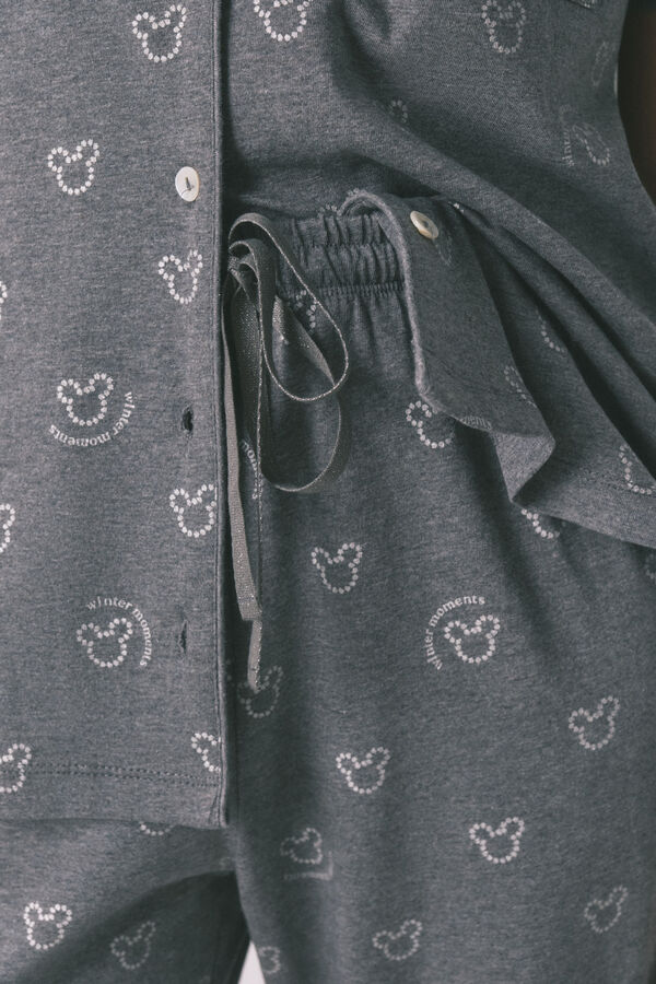 Women'secret Classic long pyjamas 100% cotton grey Mickey grey