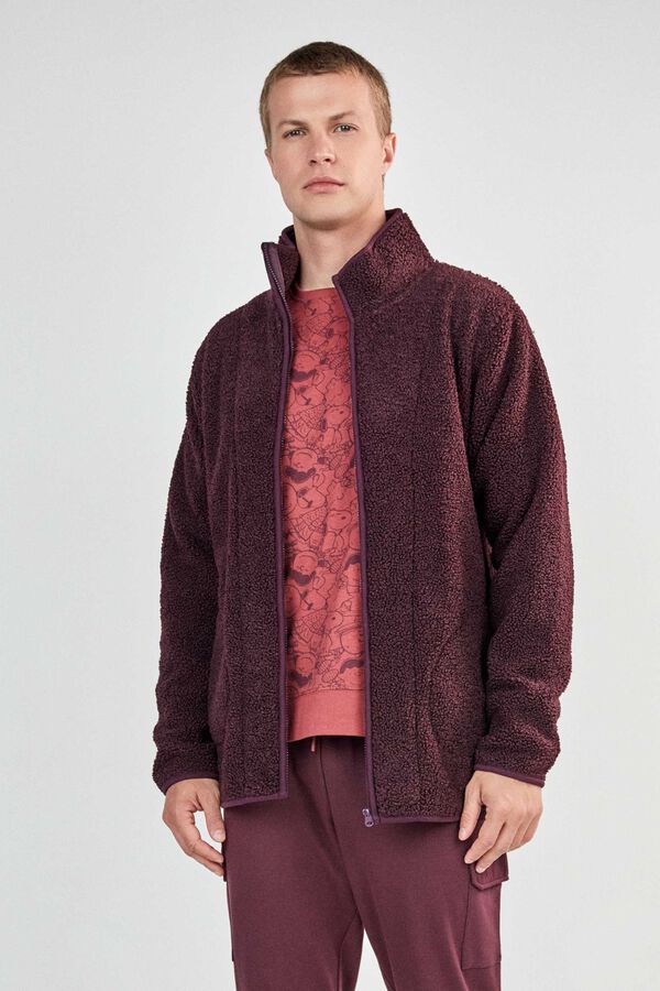 Gisela Men's faux shearling jacket brown