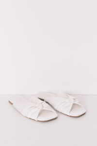 Women'secret Satin mule slippers in White