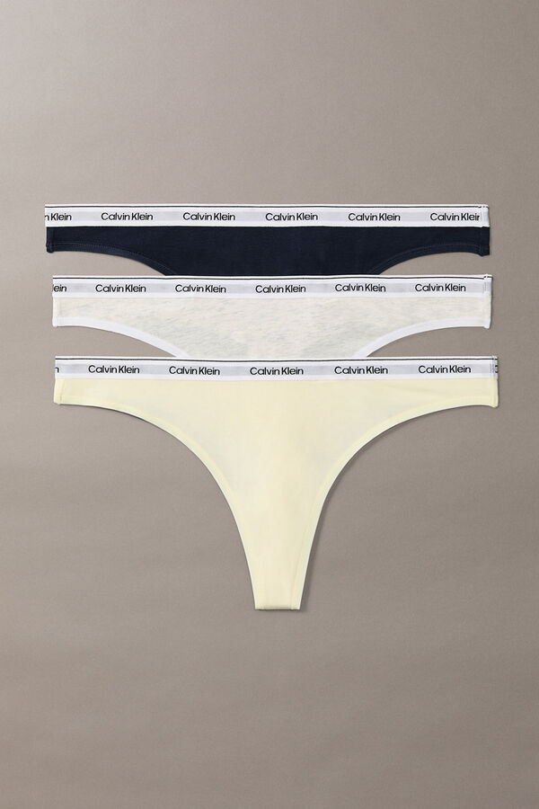 Calvin Klein Pack 3 tangas logo estampado
