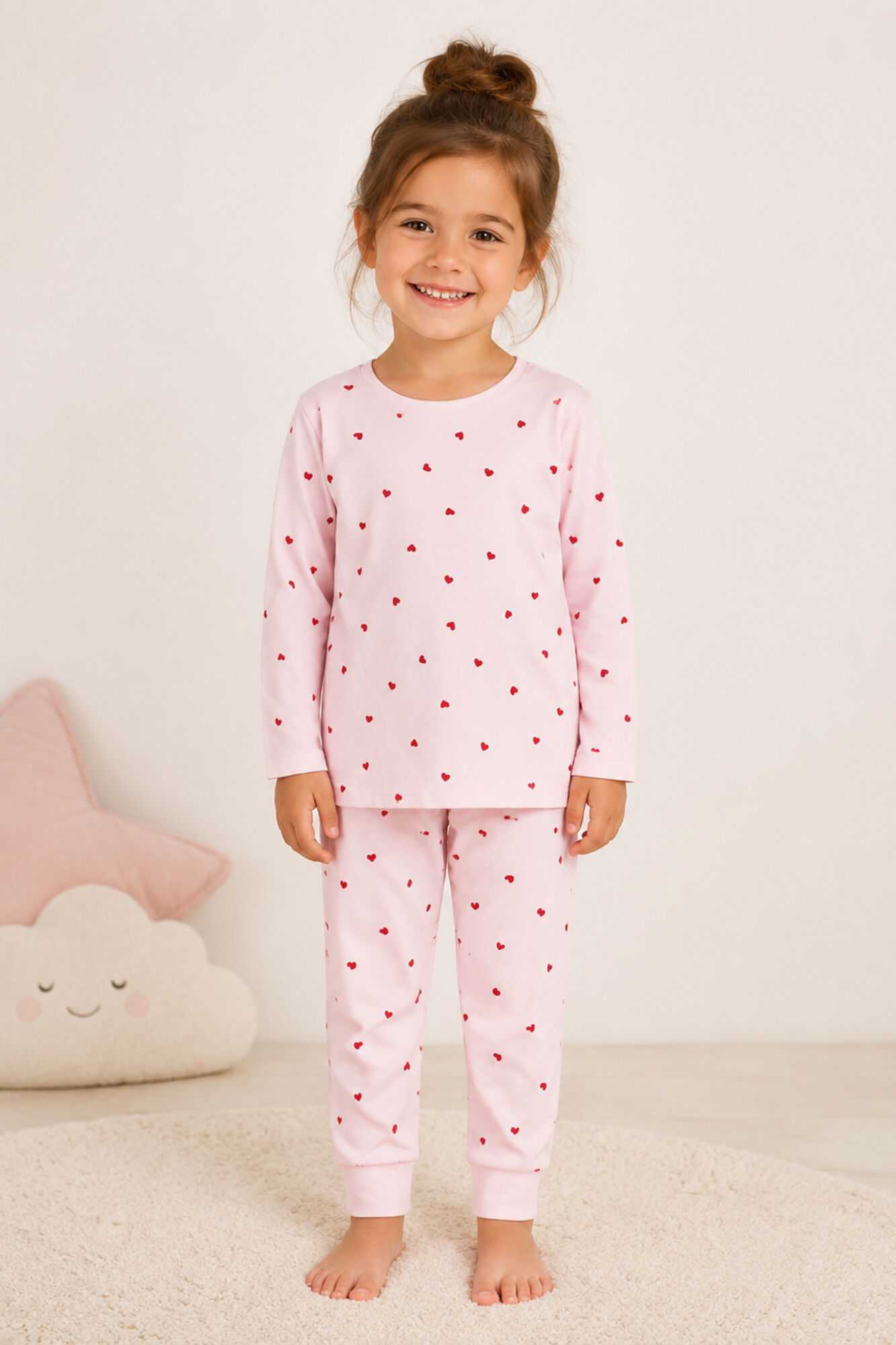 Name It Pijama de corazones rojos